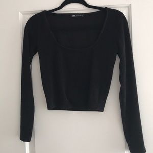 Zara Square Neck Knit Top